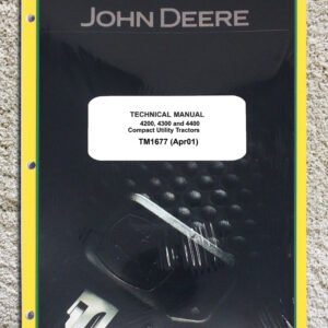 john deere 4200. 4300, 4400 utility tractor service technical manual tm1677